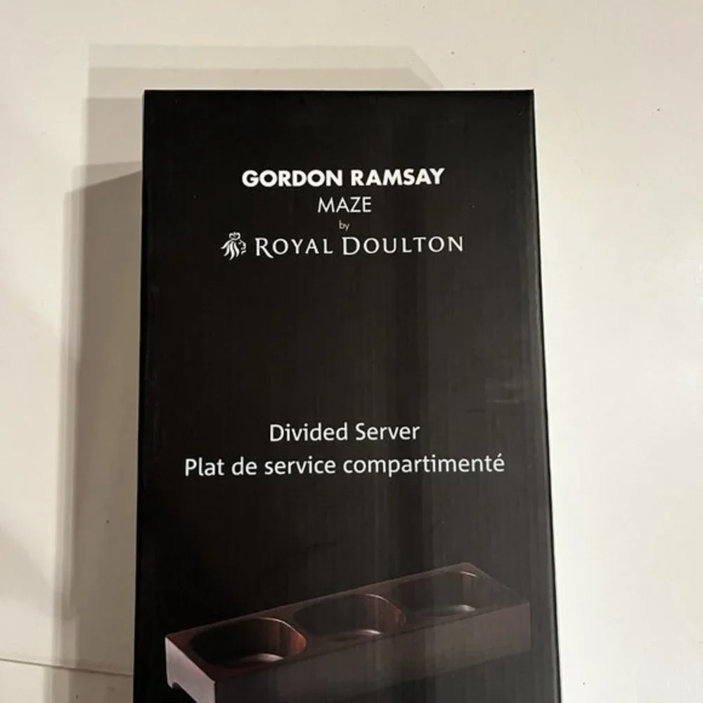 Wood Divided Server / Gordon Ramsay / Maze by Royal Doulton   (new in‎ box)